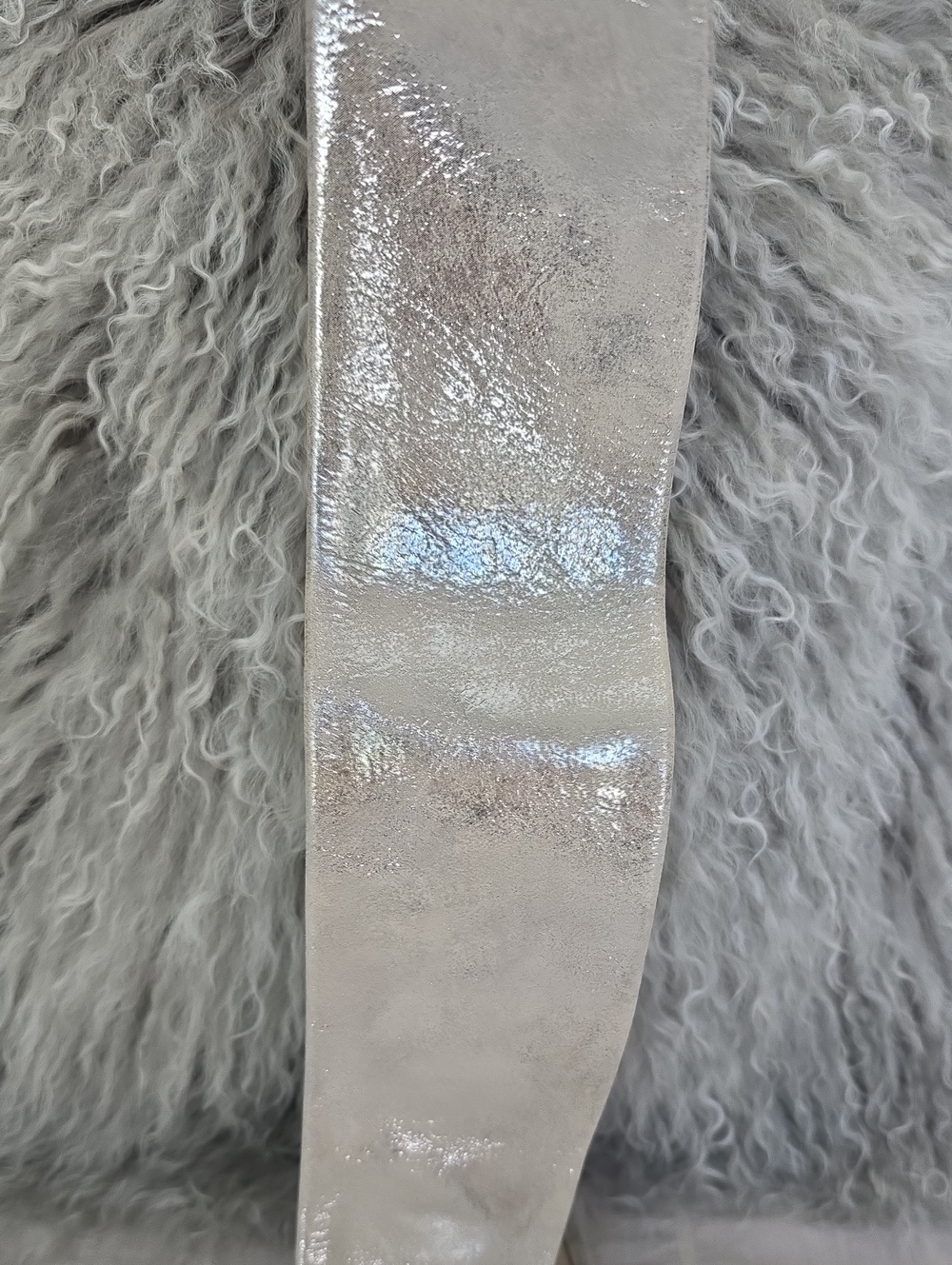 ADA Collection Classic Leather Wrap Belt | Silver Neutral | NWT - Picture 14 of 14